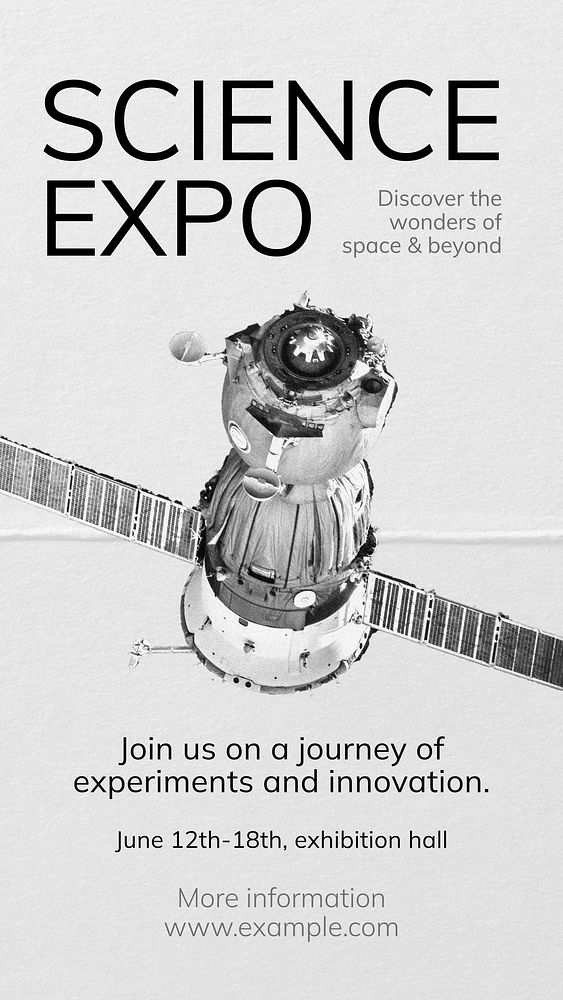Science expo Instagram story template