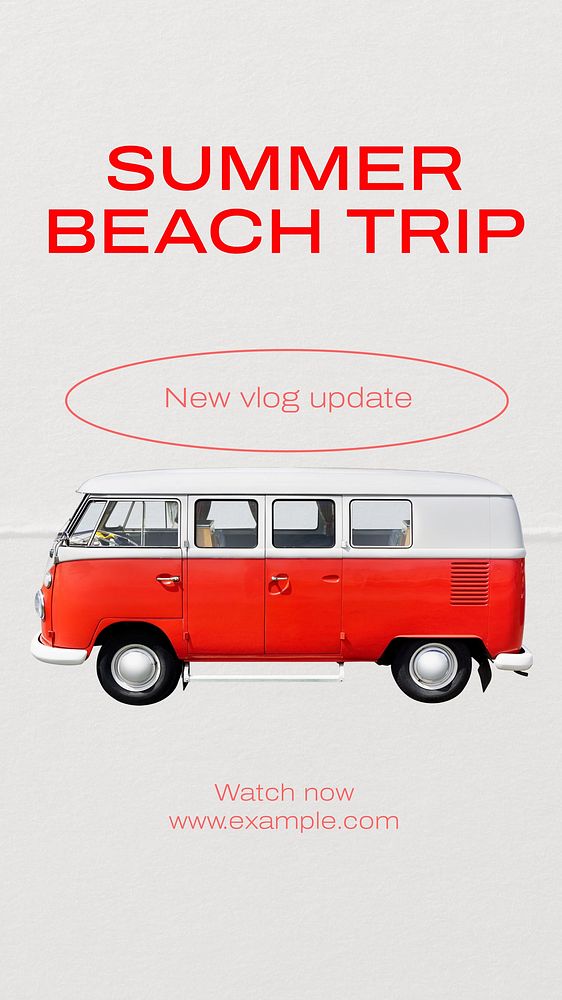 Summer beach trip Instagram story template