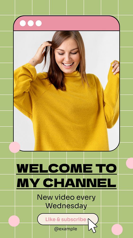 Welcome to my channel Instagram story template