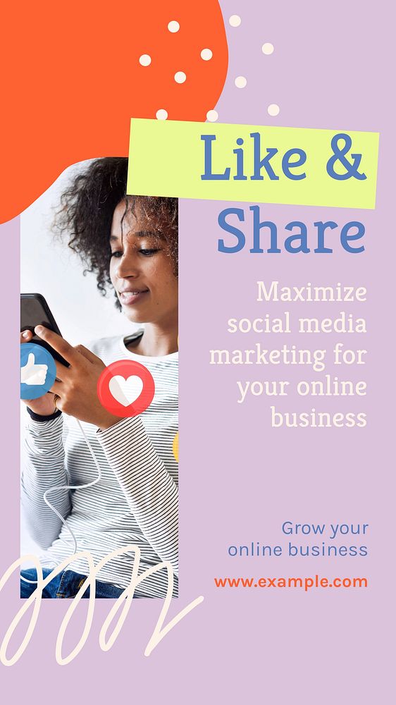 Social media marketing Instagram story template