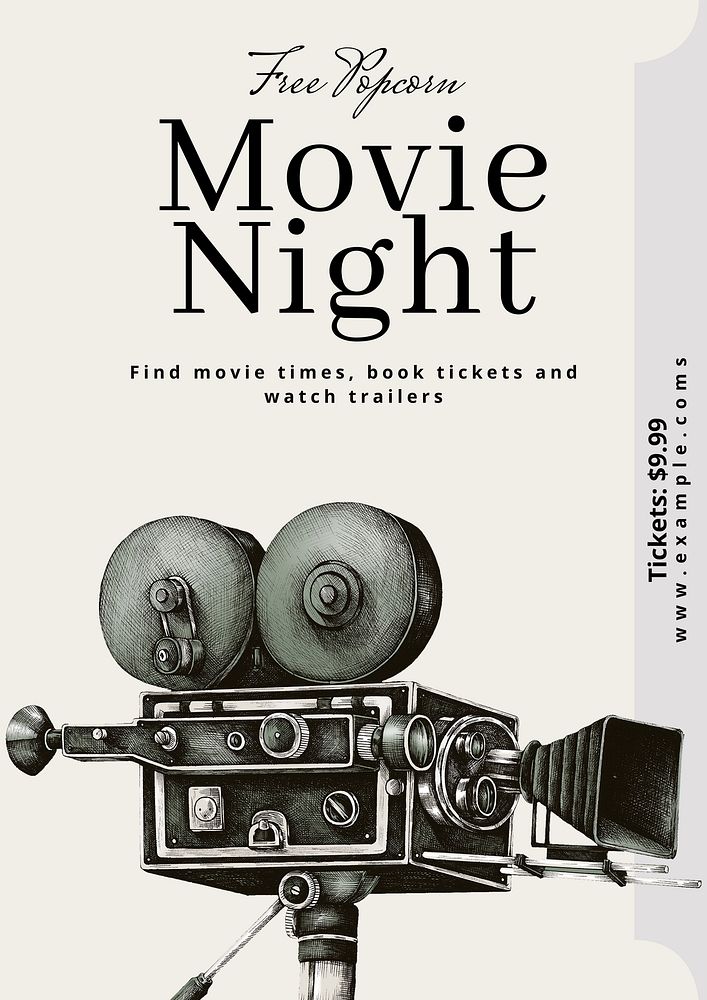 Movie night  poster template