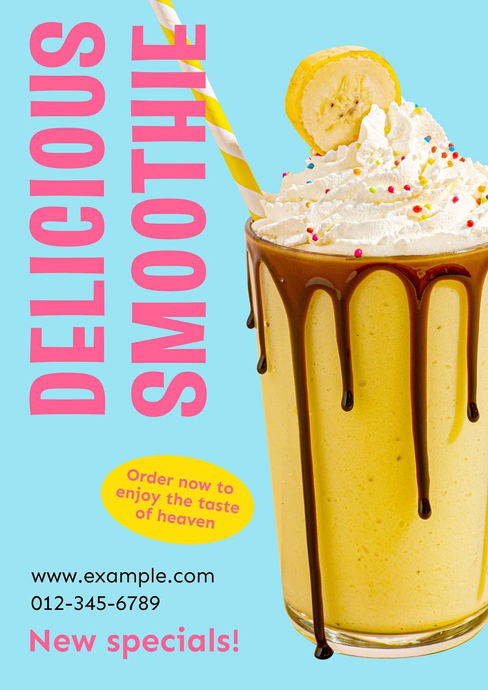 Delicious dessert  poster template and design