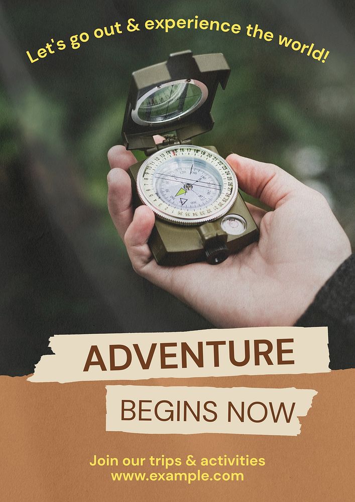 Adventure  travel  poster template