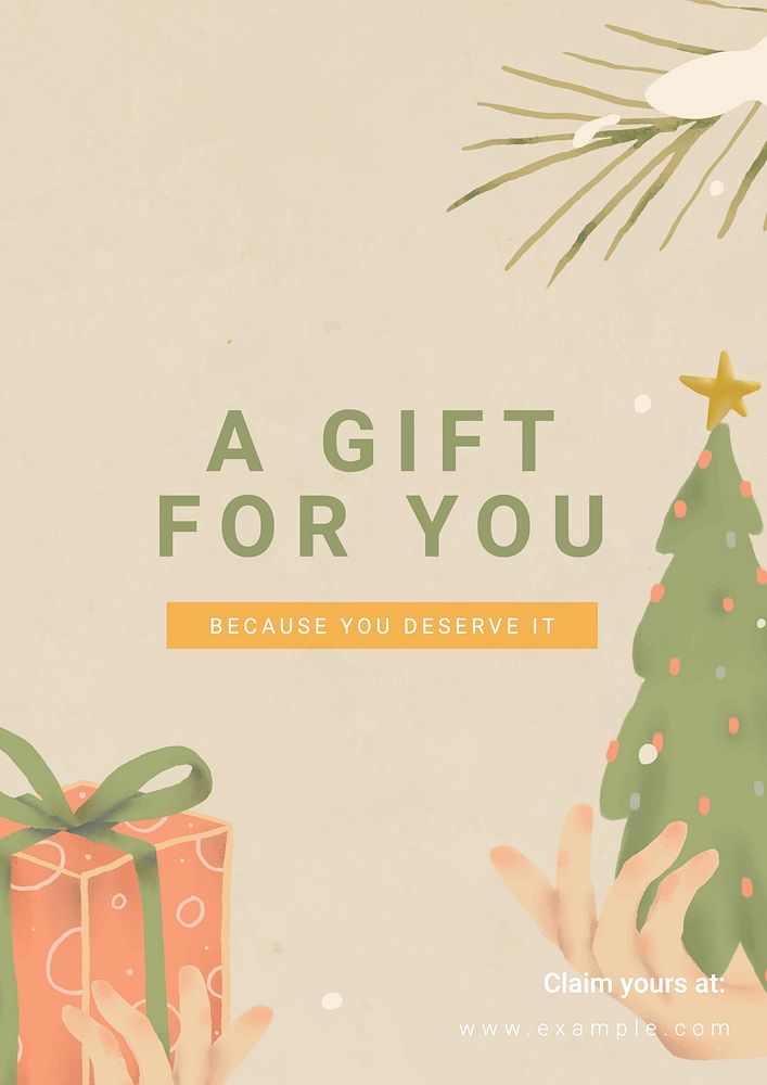 Free gift poster template and design