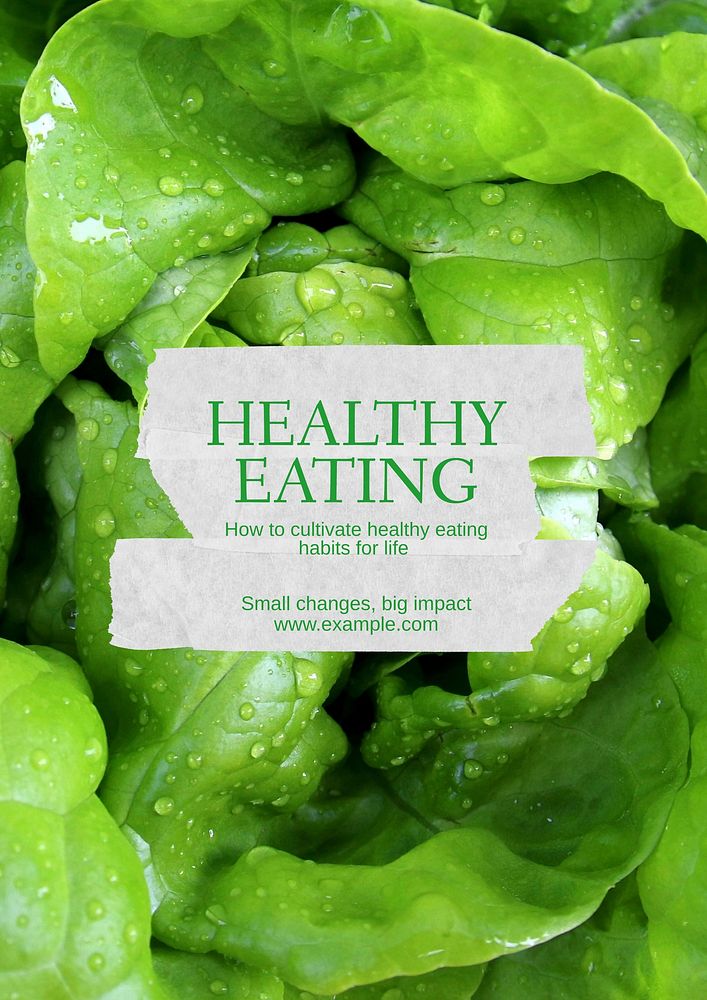Healthy eating  poster template & design