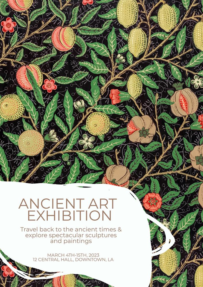 Ancient art exhibition  poster template
