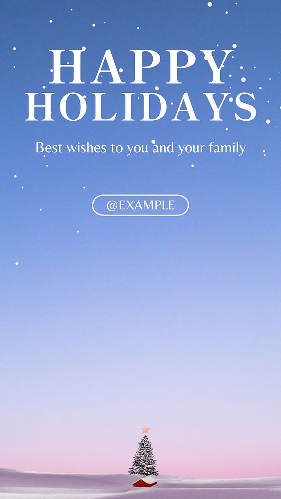 Happy holidays Facebook story template