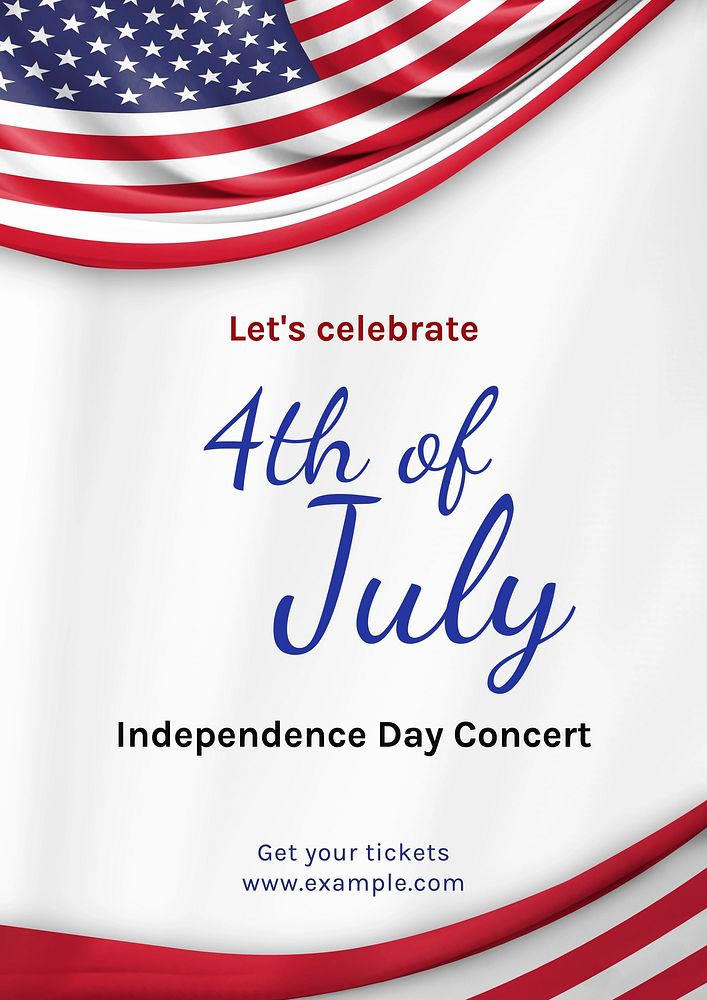 4th of July poster template and design