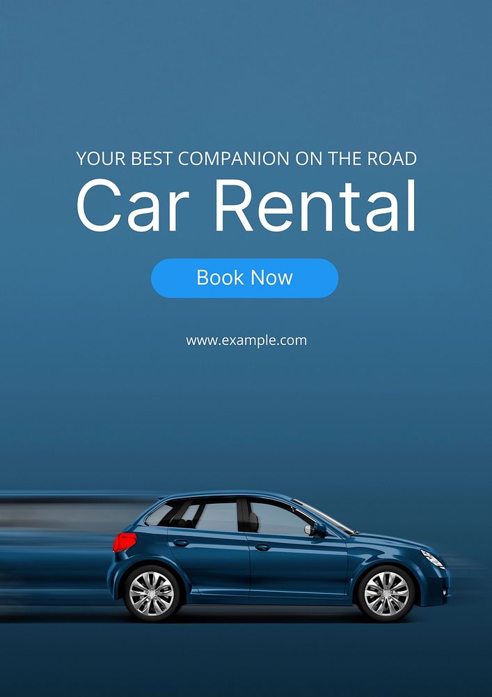 Car rental poster template