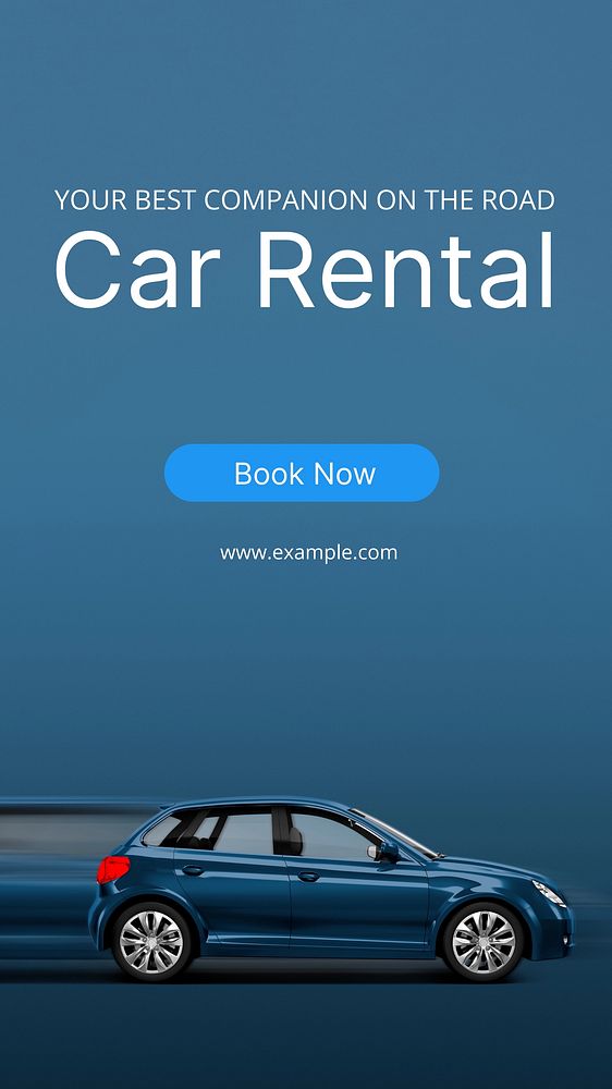 Car rental Instagram story template