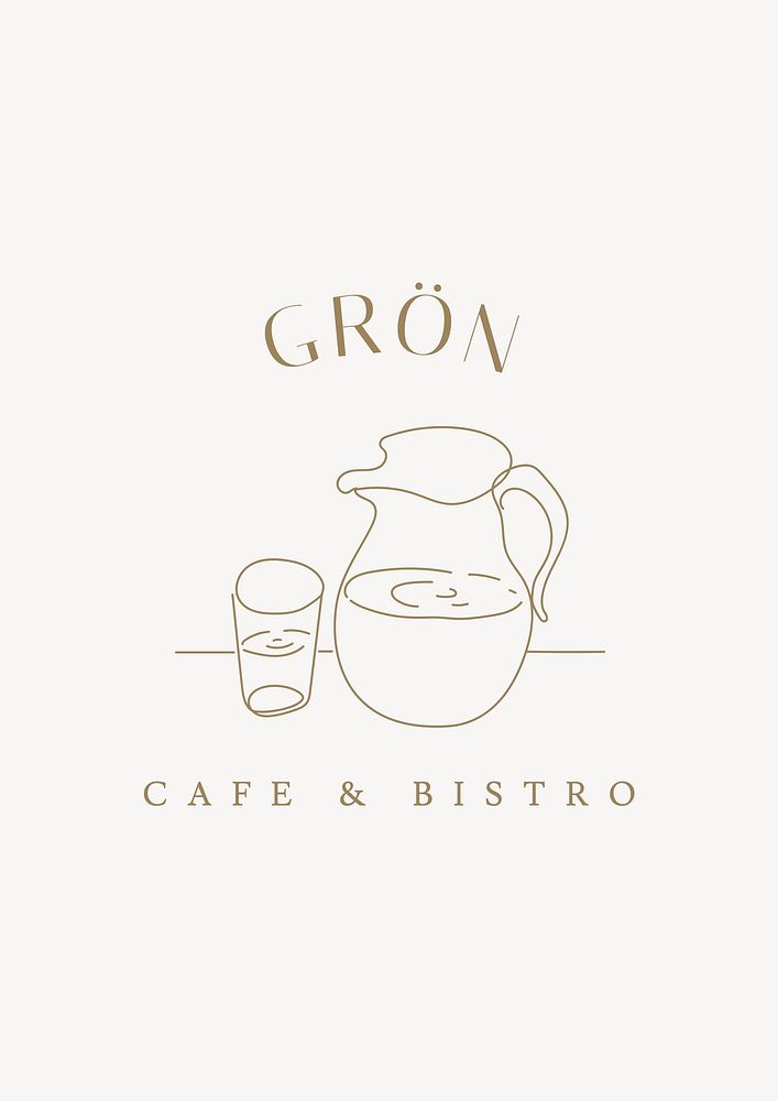 Cafe logo template business branding text and design