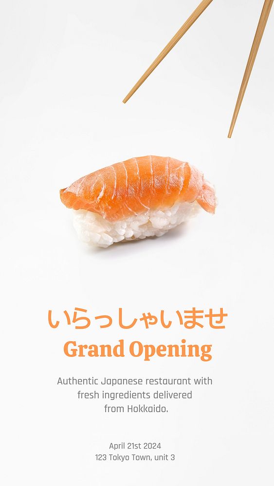Restaurant grand opening Facebook story template