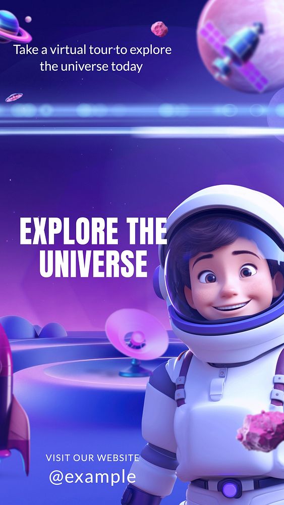 Explore the universe  Instagram story template