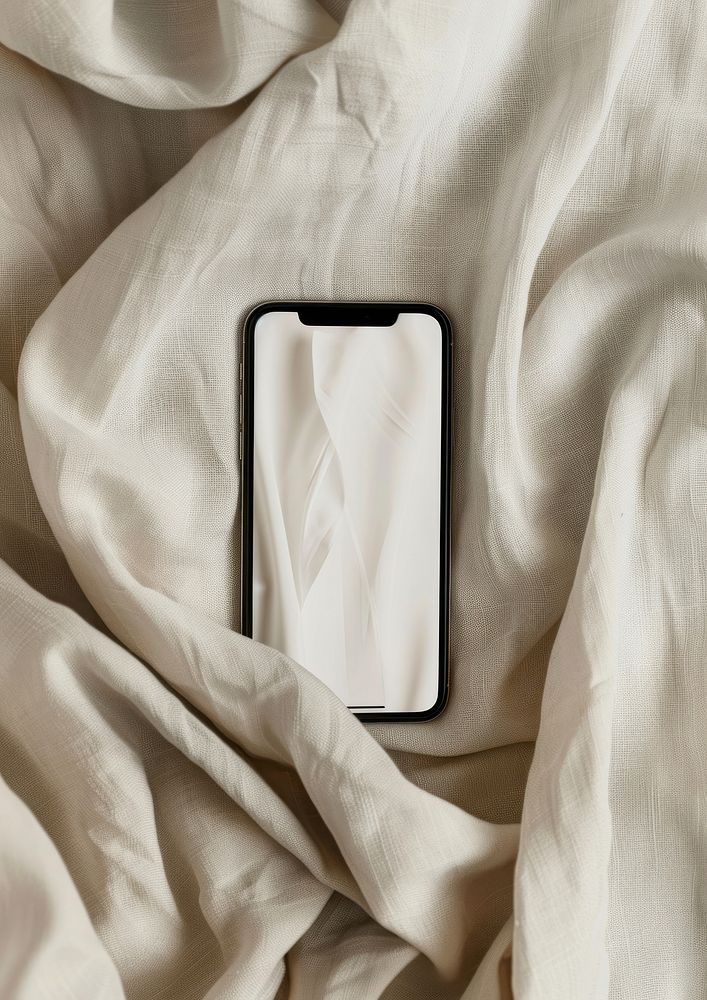A mockup of a phone electronics cushion blanket.
