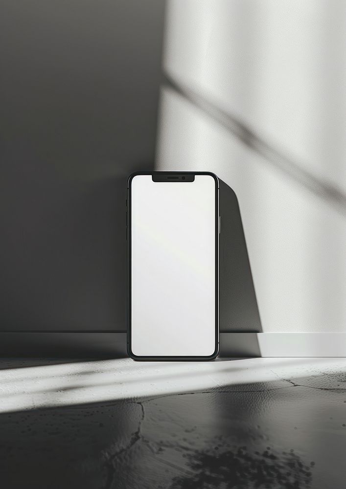A blank white screen on a phone electronics lamp mobile phone.