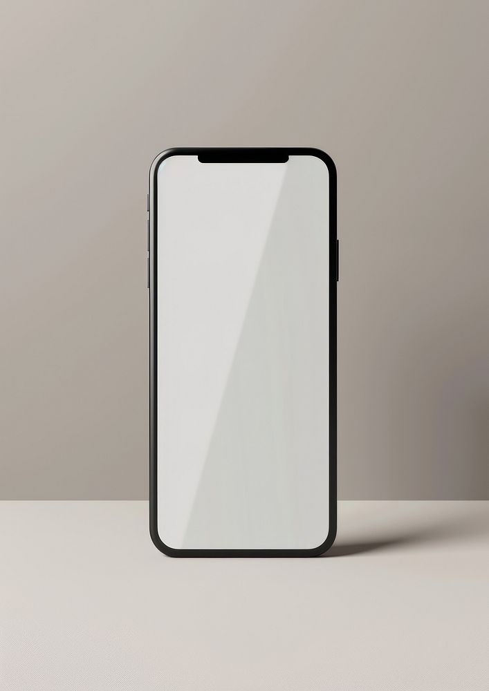 A blank white screen on a phone electronics mirror mobile phone.