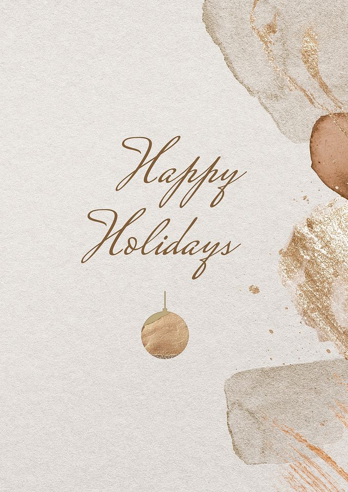 Happy holidays poster template