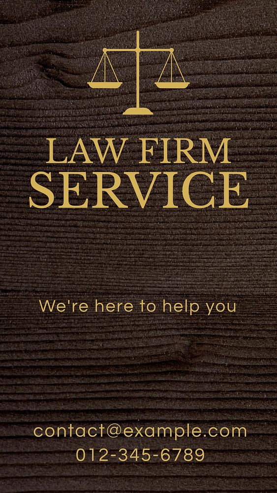 Law firm service social story template  