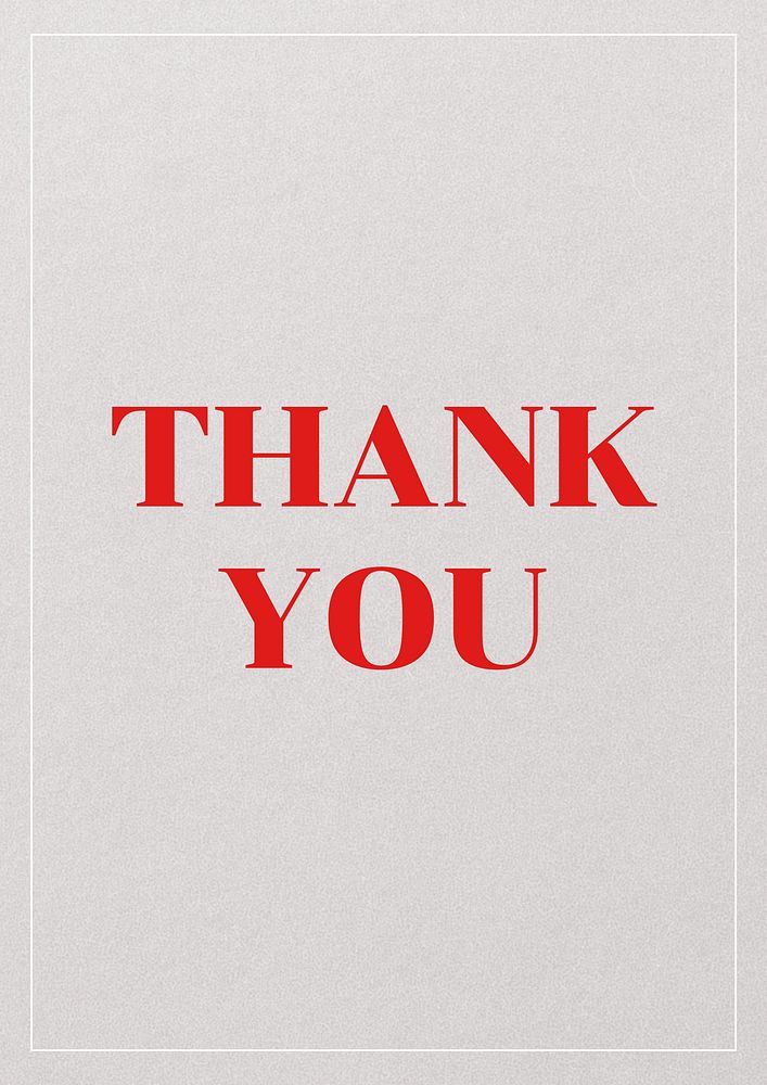 Thank you poster template  
