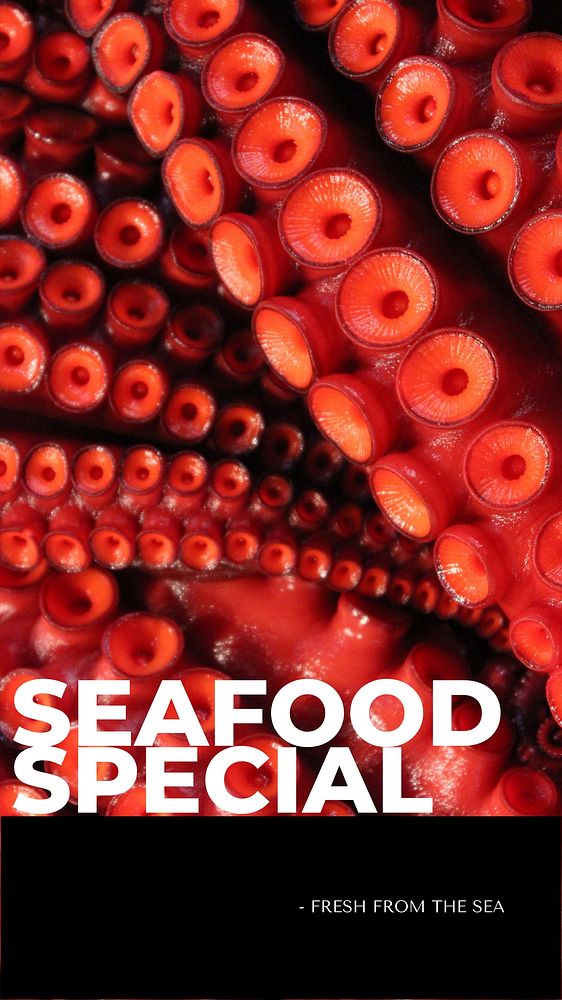 Seafood restaurant Instagram story template, promotional ad