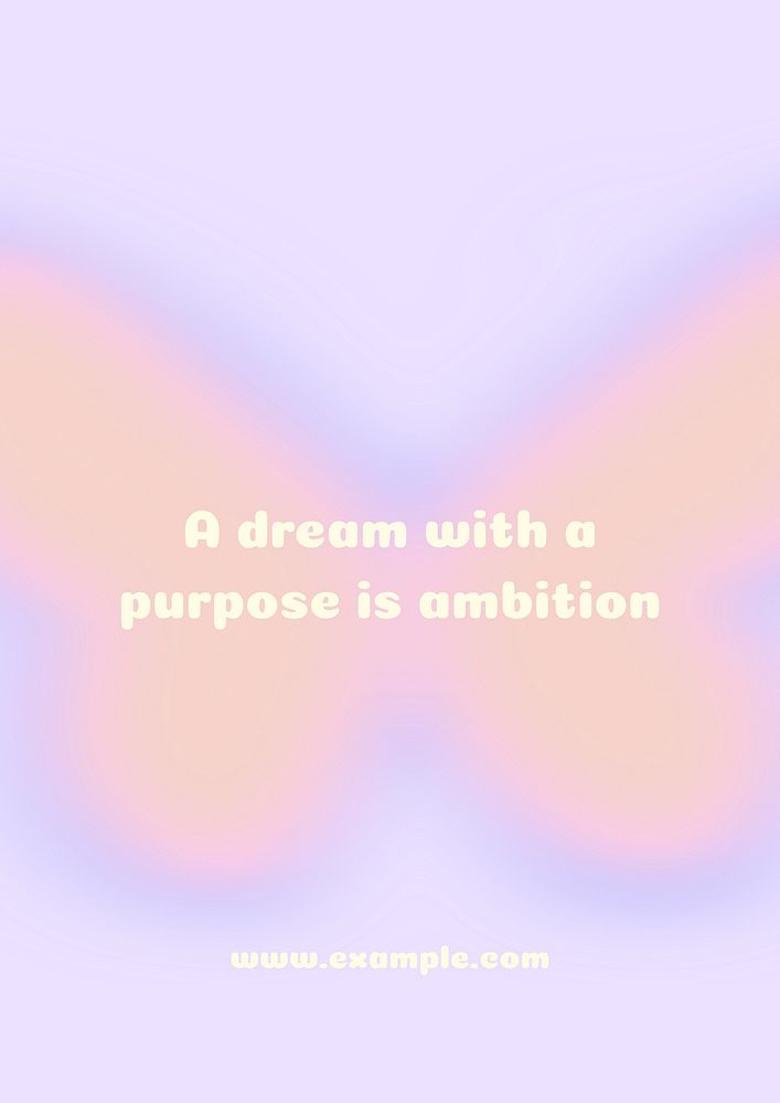 Ambition quote poster template, colorful design 