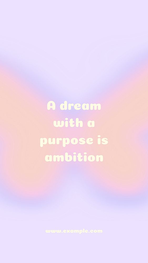 Ambition quote Facebook story template