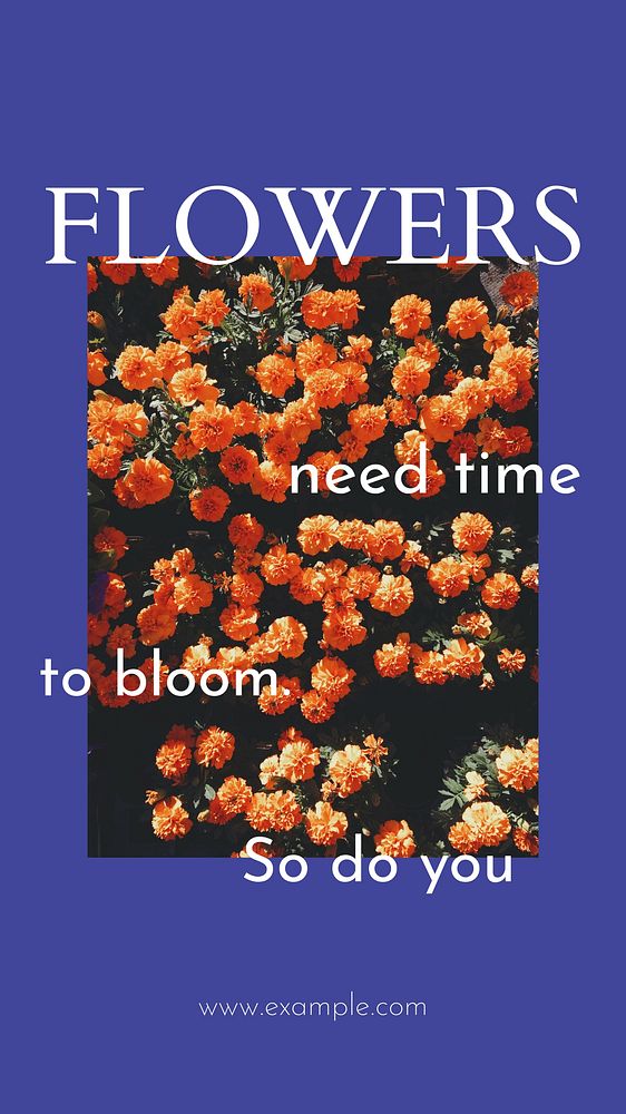 Flowers quote Instagram story template
