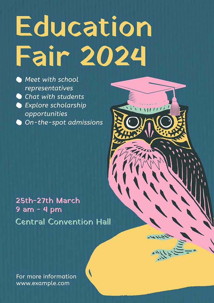 Education fair poster template and design