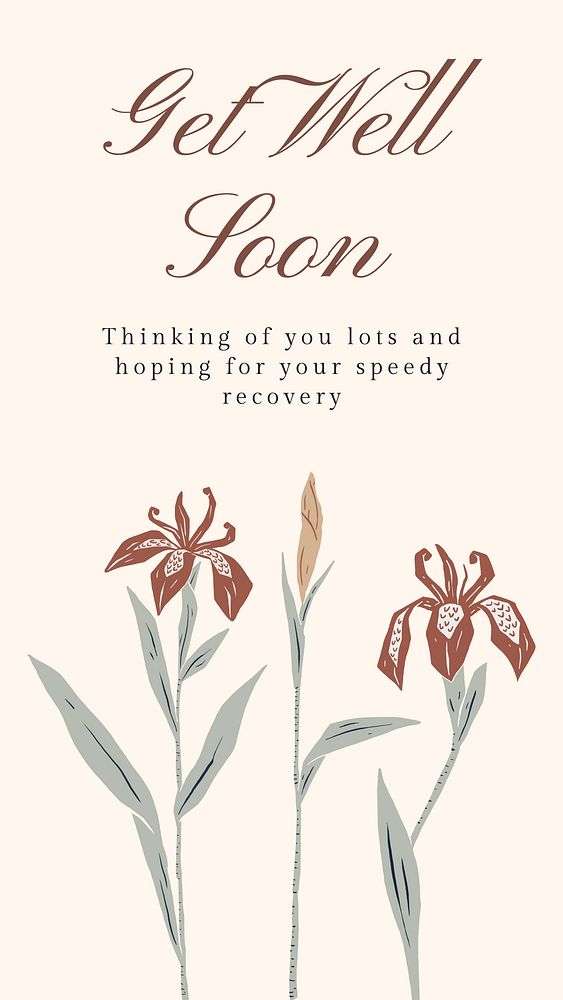 Get well soon Facebook story template  