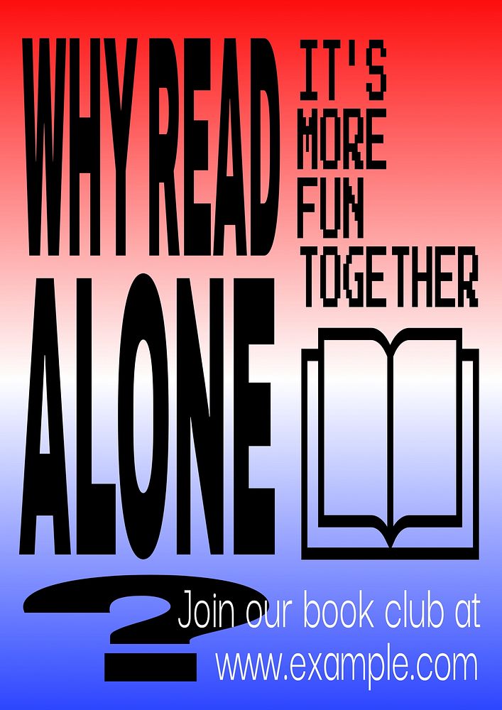 Book club poster template