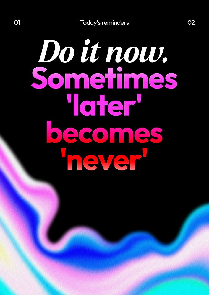 Do it now quote poster template