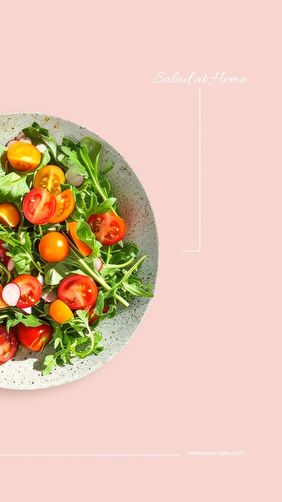 Salad at home  Instagram story template