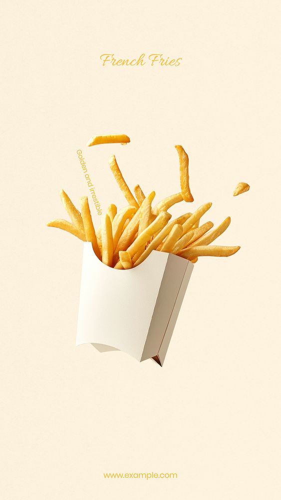 French fries  Instagram story template