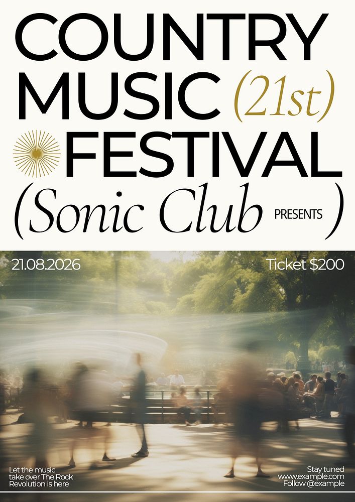 Music festival poster template
