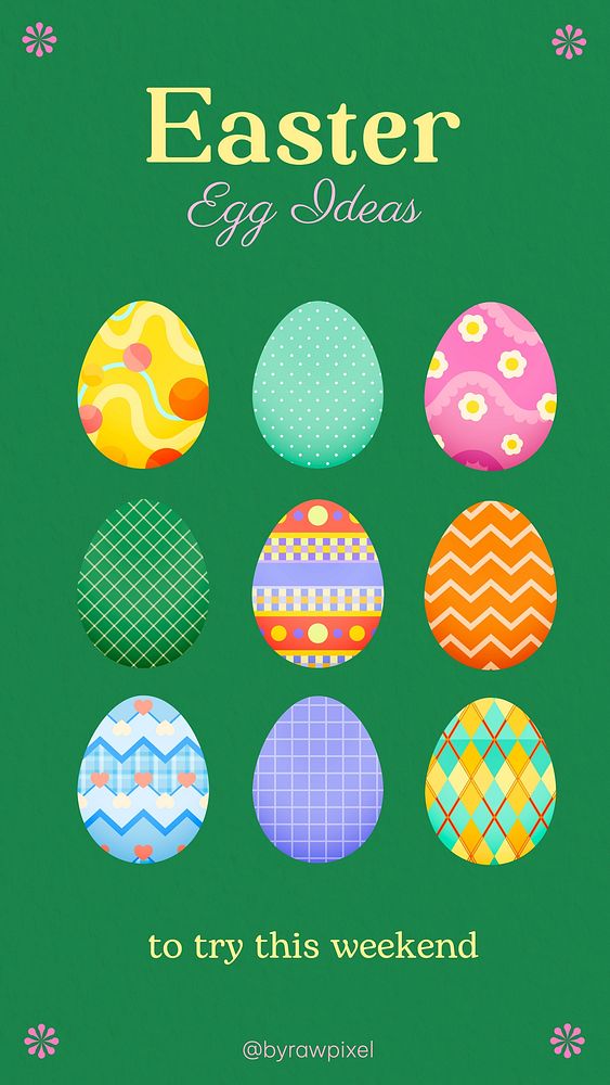 Easter egg ideas Instagram story template