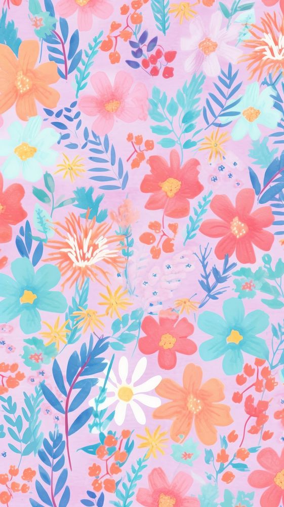 Pattern blooming flowers graphics blossom plant.