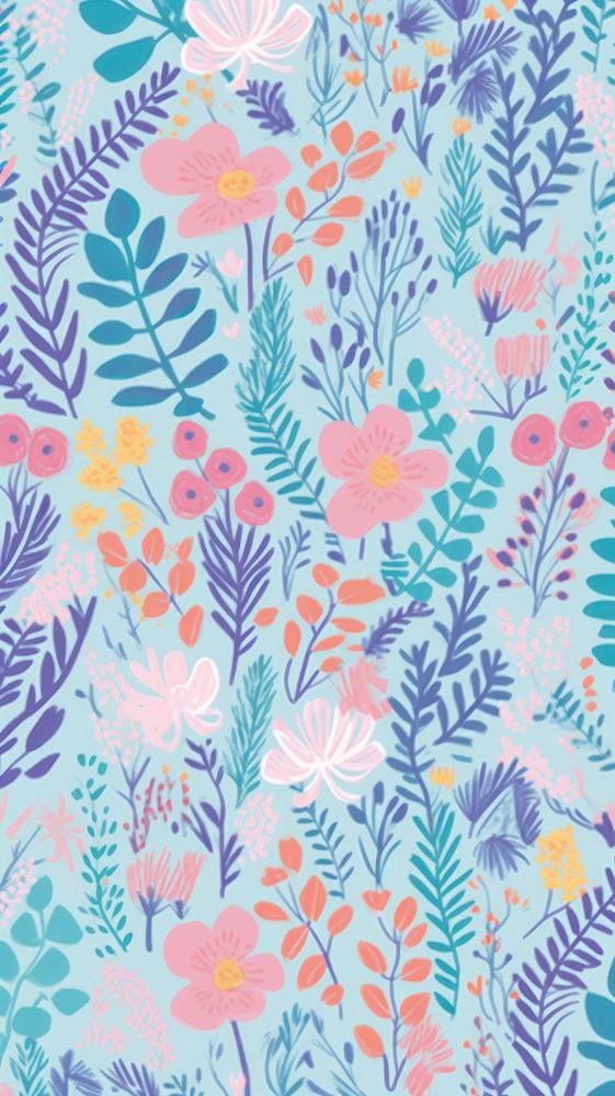 Pattern floral graphics art rug.