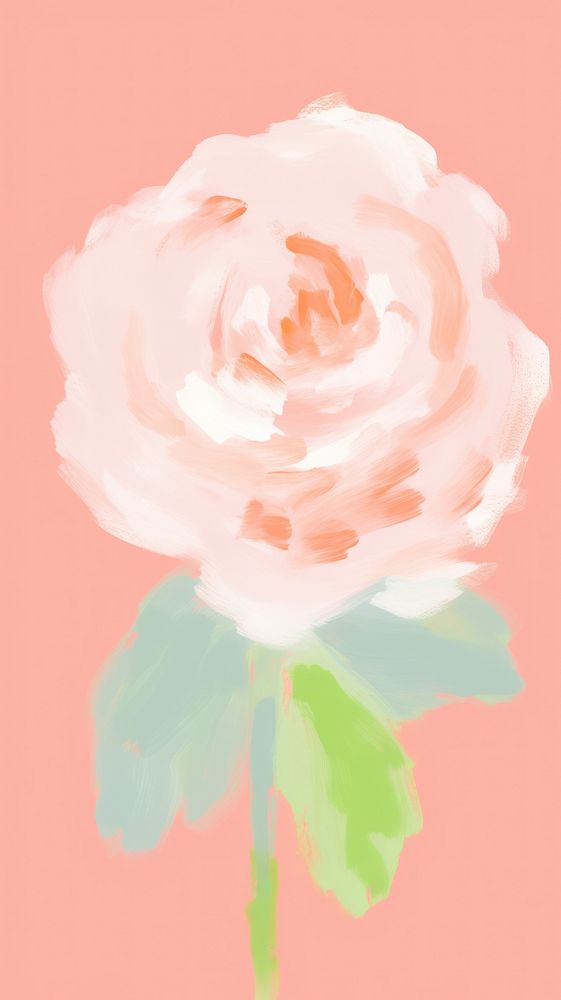 Rose painting blossom flower.
