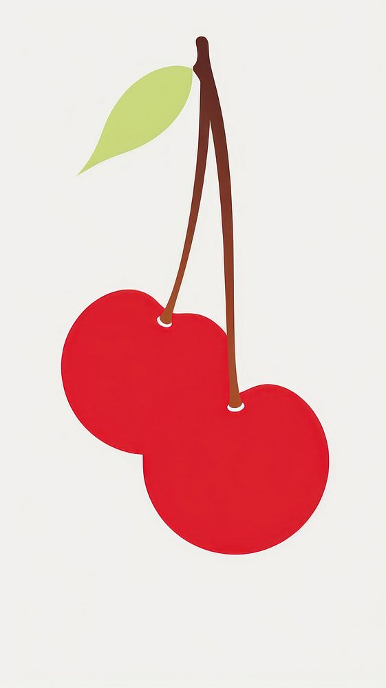Illustration of a simple cherry produce ketchup fruit.