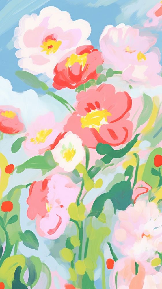 Flower background painting art graphics.