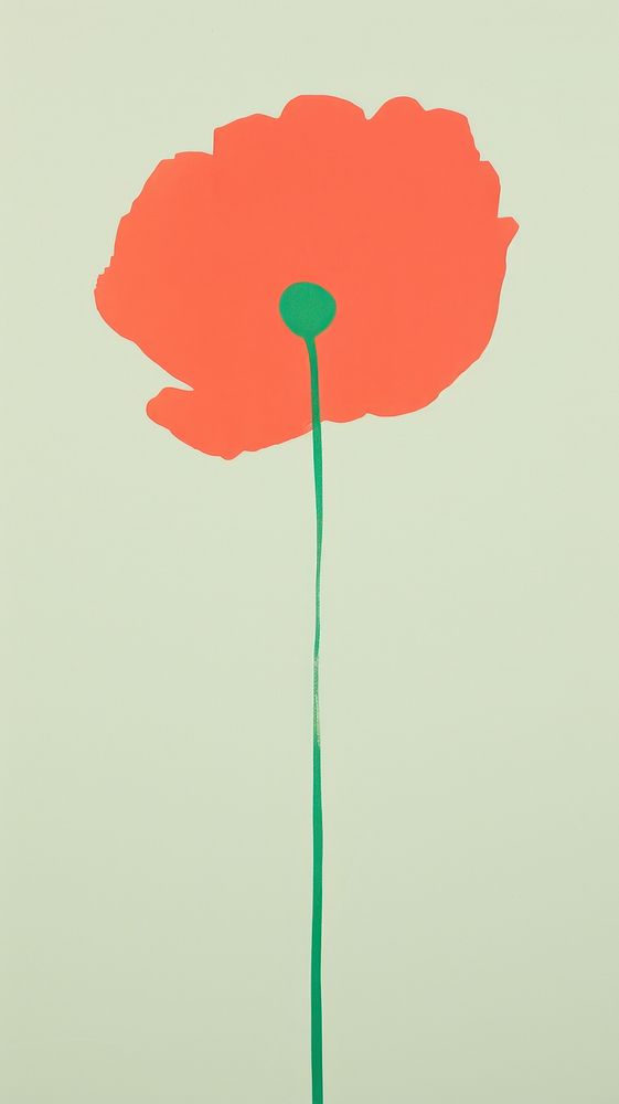 Poppy blossom flower symbol.