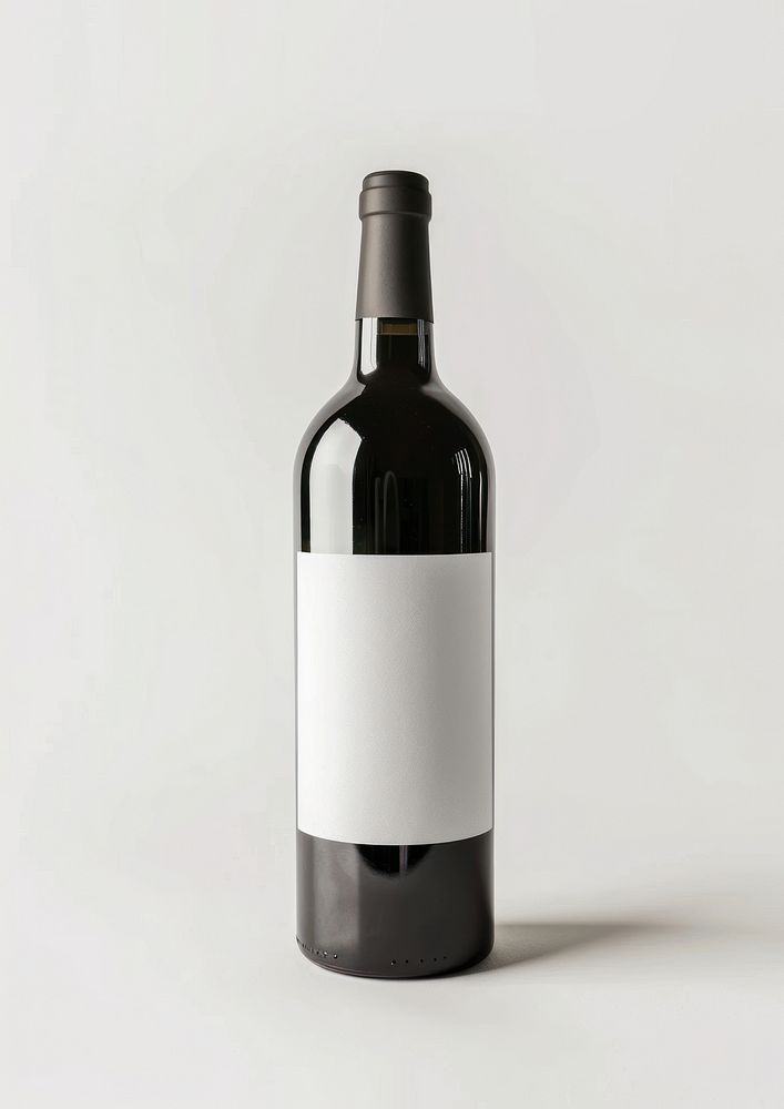 Elegant wine bottle with label