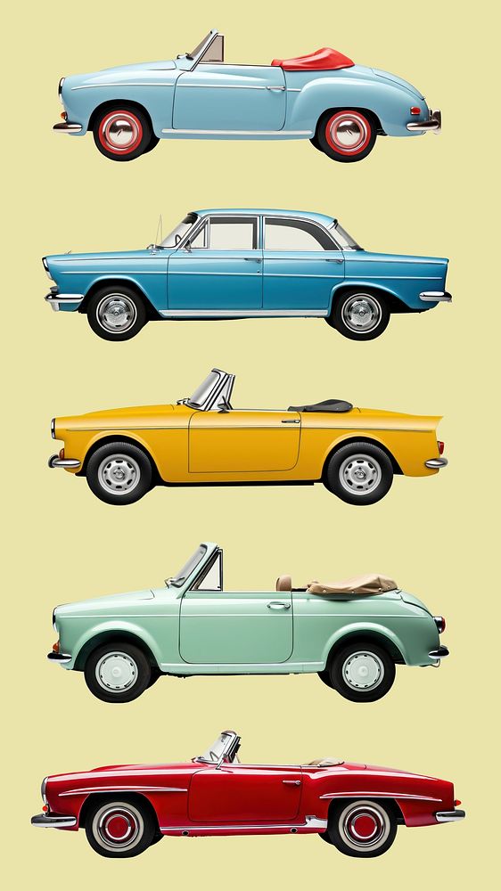 Classic car element set | Premium Photo - rawpixel