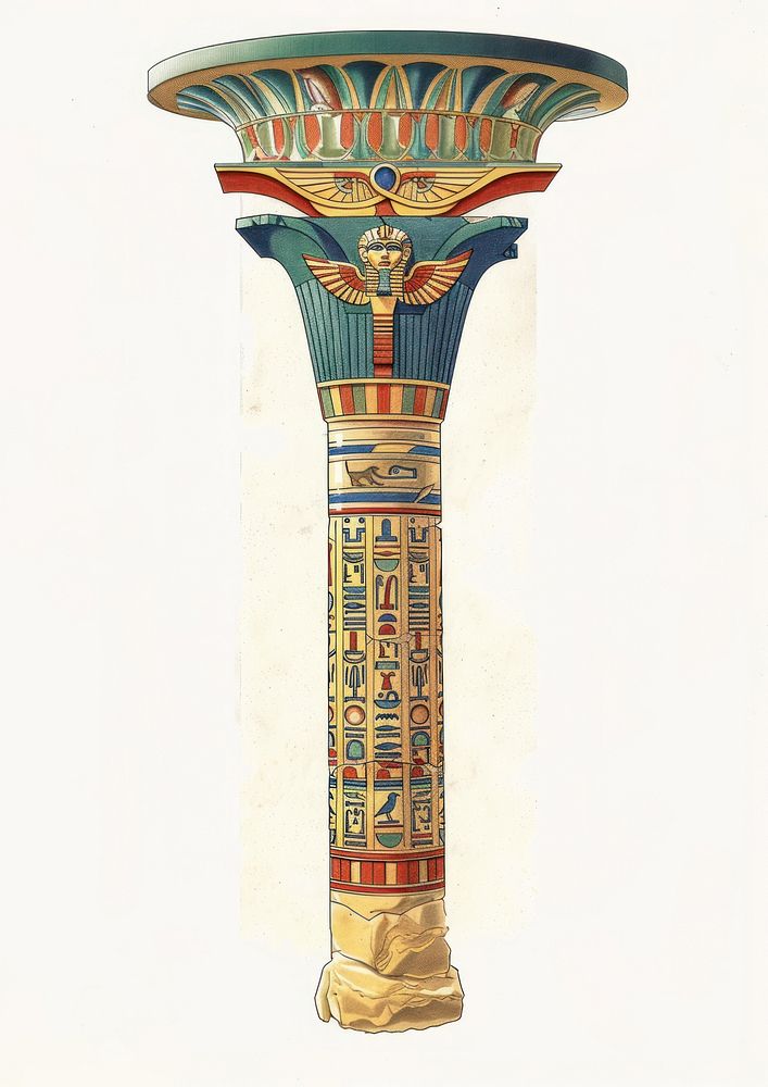 Ancient Egyptian column illustration