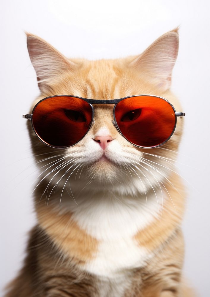 Cool cat wearing stylish sunglasses