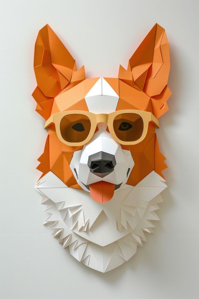 Geometric corgi dog with sunglasses | Free Photo Illustration - rawpixel