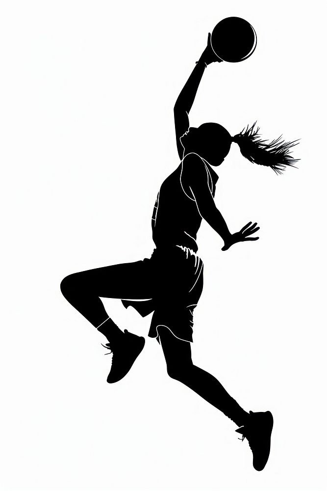 Dynamic basketball player silhouette illustration