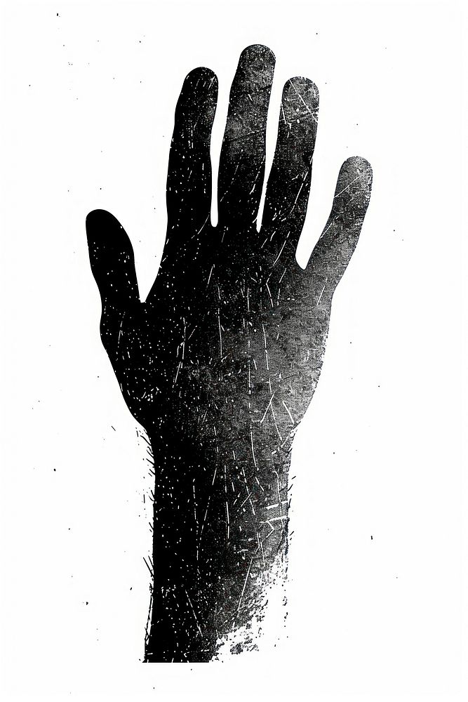 Grunge hand silhouette illustration