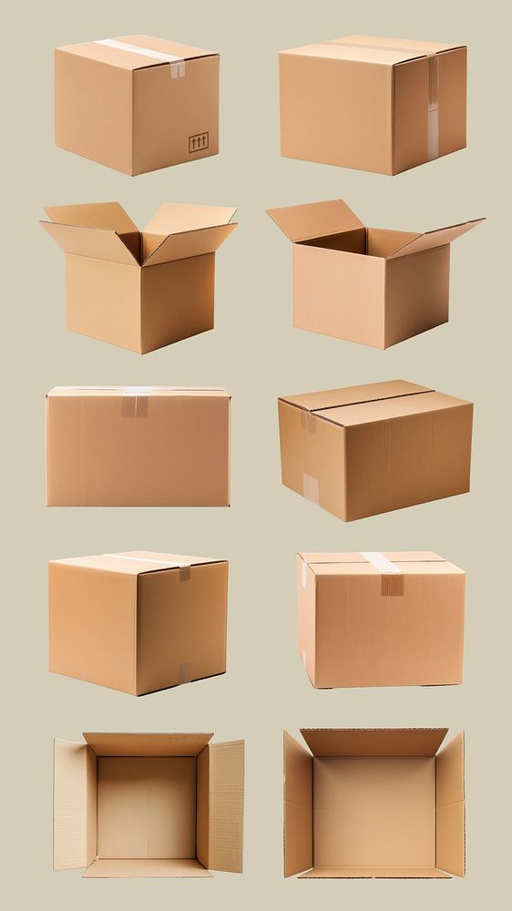 Cardboard parcel box design element | Free Photo - rawpixel