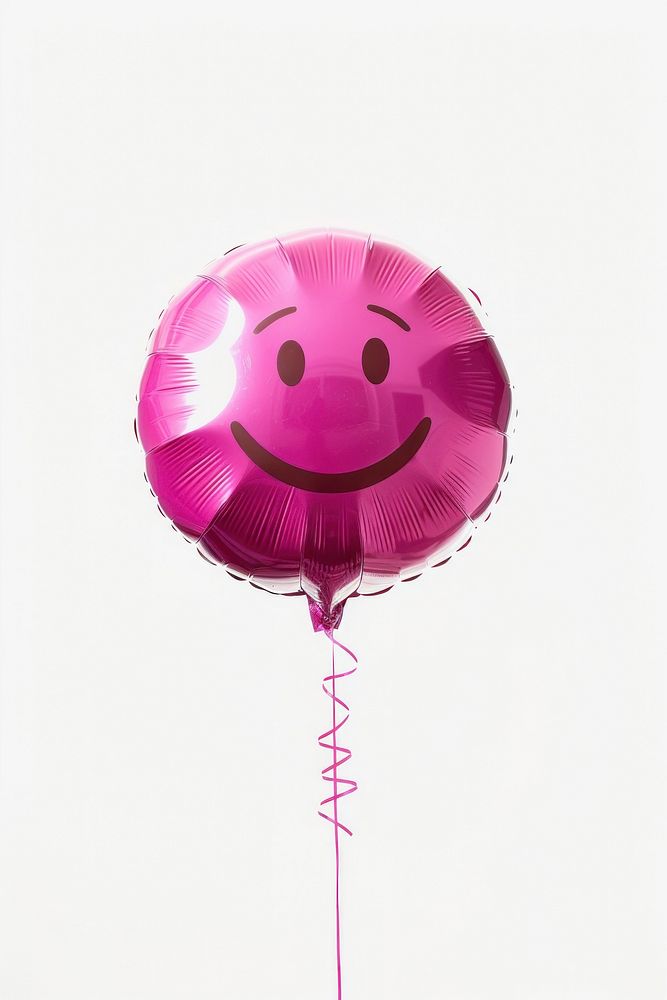 Pink smiley face balloon